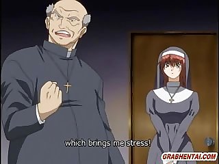 Hentai nun gets sucked bigcock and fucked by perverted priest