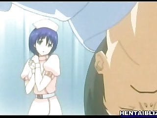 Hentai nurse gets shoved bottle into her pussy and assfucked