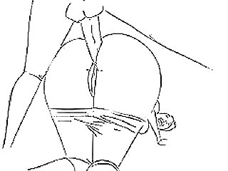 Unfinished animation of a hot ass being drilled doggy style