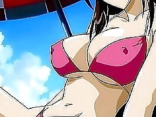 Anime sex slave in ropes pussy drilled hard in group