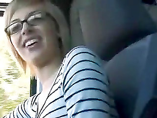 Adorable blonde sucks a dick before being drilled well